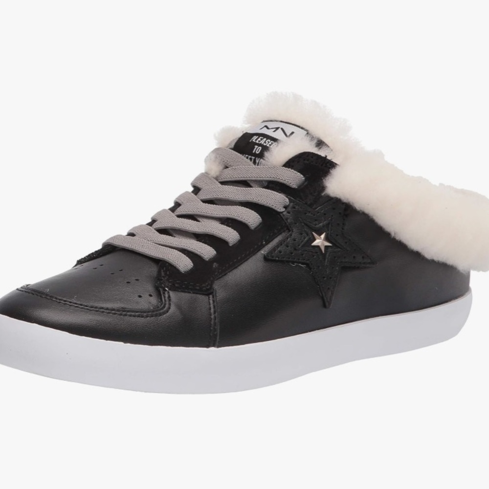 Mark Nason the Stellar Holly Fur Trim Lined Sneaker Mule